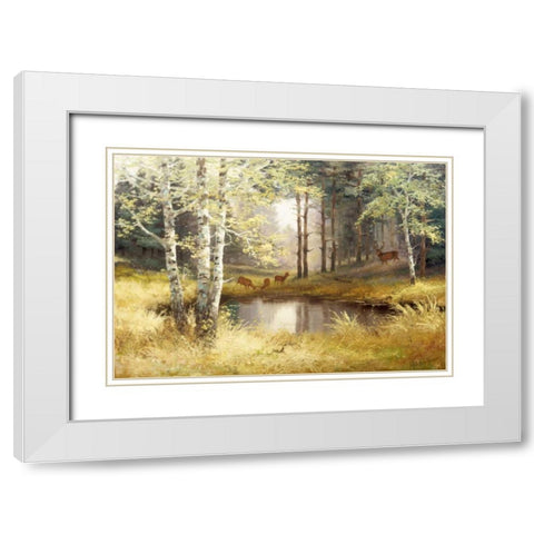 Classic tense White Modern Wood Framed Art Print with Double Matting by Withaar, Reint