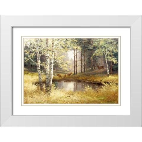 Classic tense White Modern Wood Framed Art Print with Double Matting by Withaar, Reint