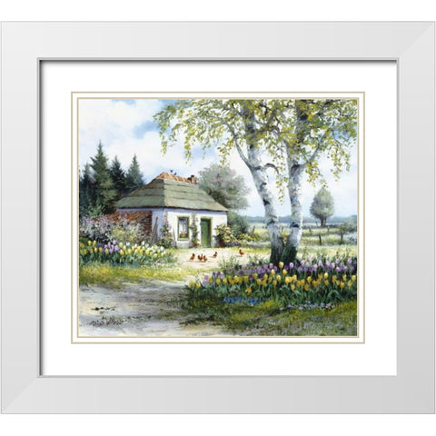 House of rest White Modern Wood Framed Art Print with Double Matting by Withaar, Reint