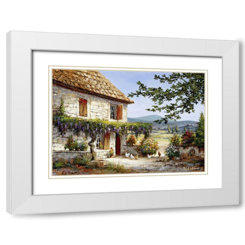 House of rest II White Modern Wood Framed Art Print with Double Matting by Withaar, Reint