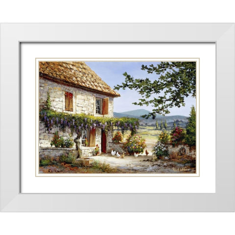House of rest II White Modern Wood Framed Art Print with Double Matting by Withaar, Reint