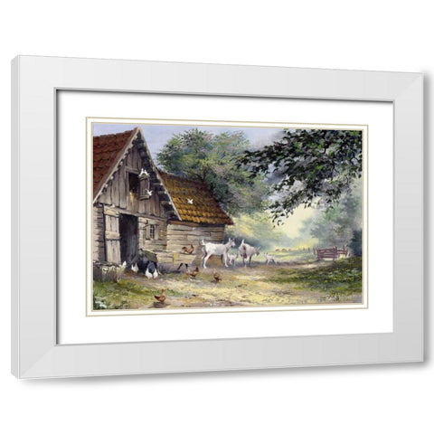 Tradionally White Modern Wood Framed Art Print with Double Matting by Withaar, Reint