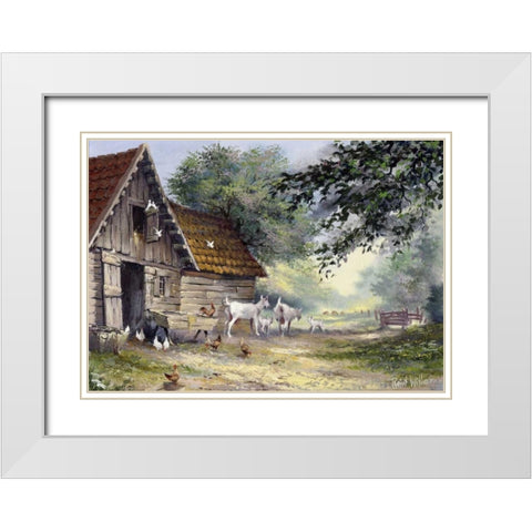 Tradionally White Modern Wood Framed Art Print with Double Matting by Withaar, Reint