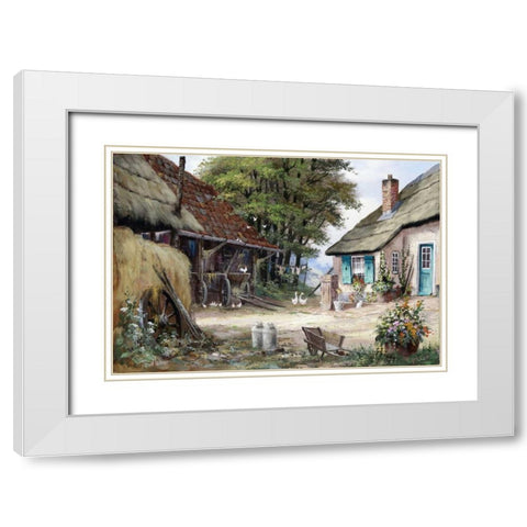 Dutch country scene White Modern Wood Framed Art Print with Double Matting by Withaar, Reint