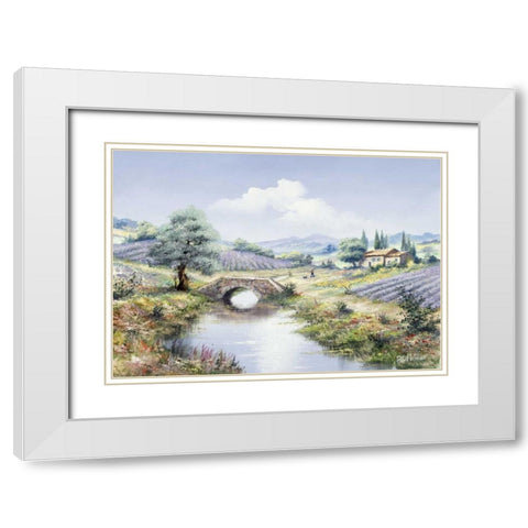 To the lake White Modern Wood Framed Art Print with Double Matting by Withaar, Reint