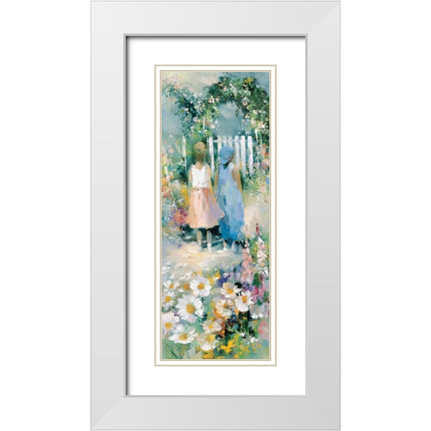 Best buddies White Modern Wood Framed Art Print with Double Matting by Camel, Stefanie