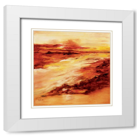El Sur White Modern Wood Framed Art Print with Double Matting by Gerbecks, Tilly