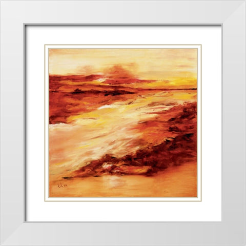 El Sur White Modern Wood Framed Art Print with Double Matting by Gerbecks, Tilly