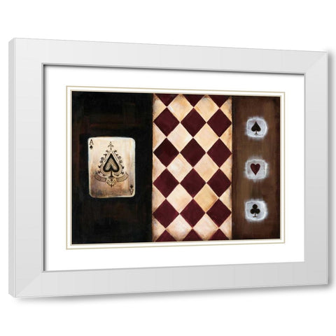 A-spades II White Modern Wood Framed Art Print with Double Matting by Fields, Wendy