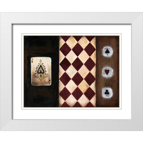 A-spades II White Modern Wood Framed Art Print with Double Matting by Fields, Wendy