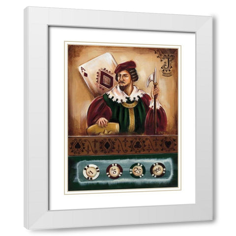 Casino IV White Modern Wood Framed Art Print with Double Matting by Fields, Wendy