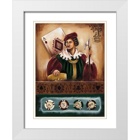 Casino IV White Modern Wood Framed Art Print with Double Matting by Fields, Wendy