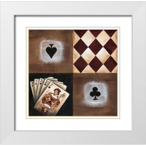 Three of a kind White Modern Wood Framed Art Print with Double Matting by Fields, Wendy