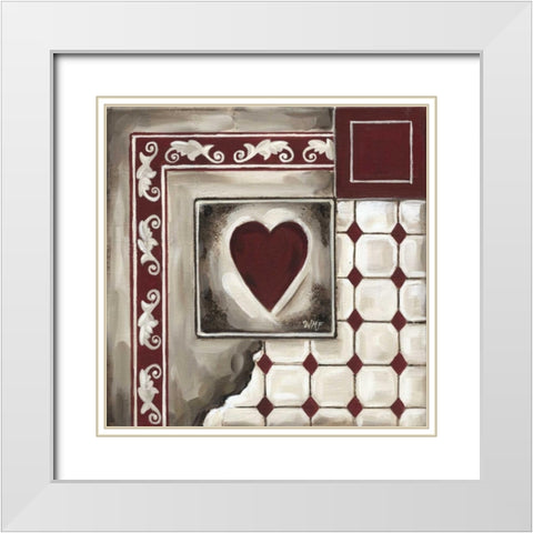 Cards IV White Modern Wood Framed Art Print with Double Matting by Fields, Wendy
