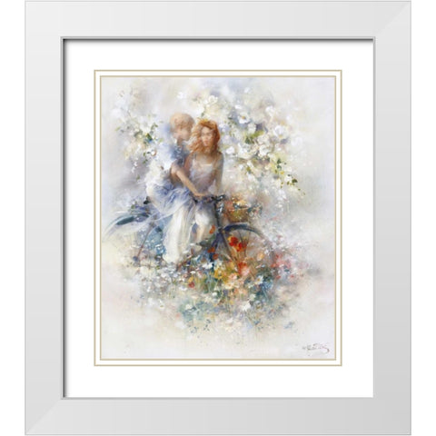 Spring White Modern Wood Framed Art Print with Double Matting by Haenraets, Willem