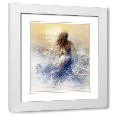 Summer White Modern Wood Framed Art Print with Double Matting by Haenraets, Willem