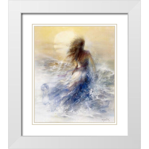 Summer White Modern Wood Framed Art Print with Double Matting by Haenraets, Willem