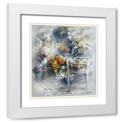 Magic Moment White Modern Wood Framed Art Print with Double Matting by Haenraets, Willem