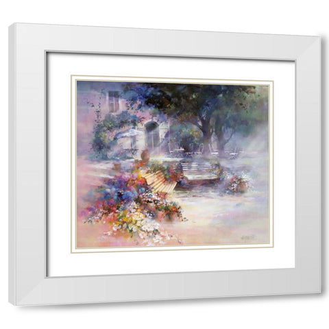 Dream world White Modern Wood Framed Art Print with Double Matting by Haenraets, Willem