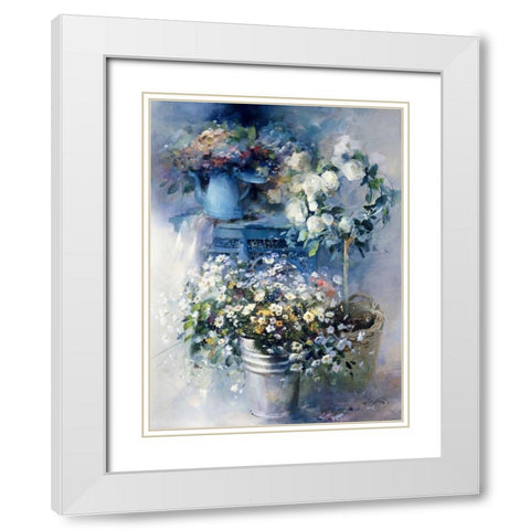 Summer gift  White Modern Wood Framed Art Print with Double Matting by Haenraets, Willem