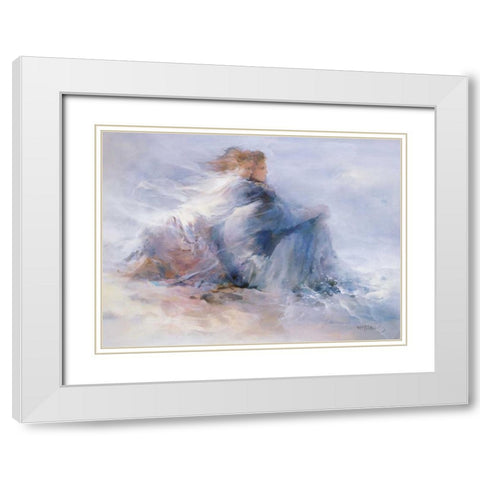 Endless Freedom White Modern Wood Framed Art Print with Double Matting by Haenraets, Willem