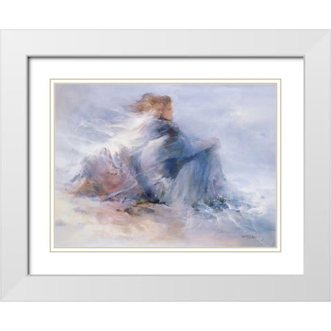 Endless Freedom White Modern Wood Framed Art Print with Double Matting by Haenraets, Willem