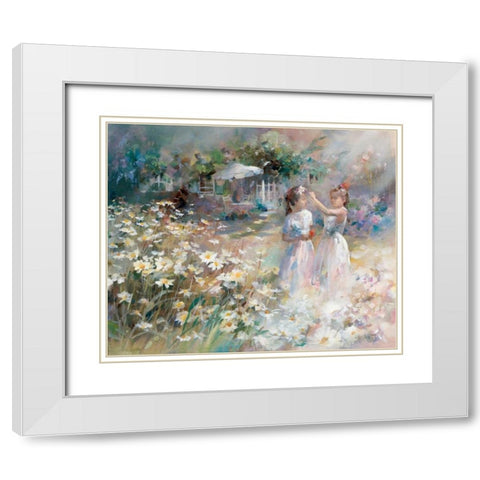Brides Maides White Modern Wood Framed Art Print with Double Matting by Haenraets, Willem