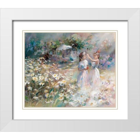 Brides Maides White Modern Wood Framed Art Print with Double Matting by Haenraets, Willem