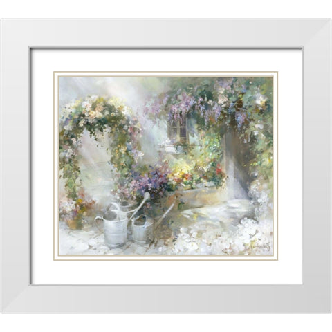 Morning dawn White Modern Wood Framed Art Print with Double Matting by Haenraets, Willem