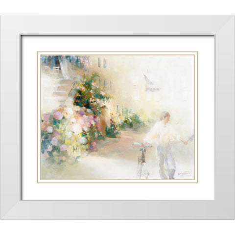 Two happy people White Modern Wood Framed Art Print with Double Matting by Haenraets, Willem