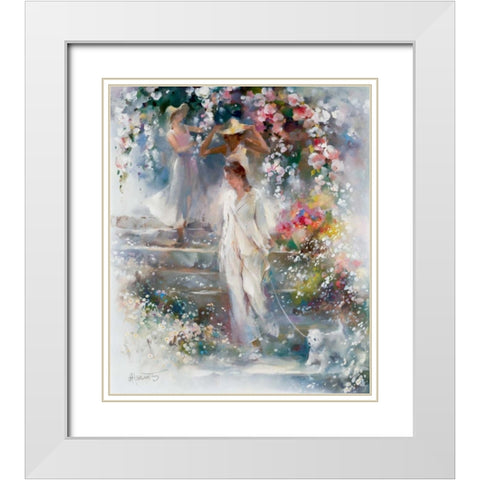 Sheer elegance White Modern Wood Framed Art Print with Double Matting by Haenraets, Willem