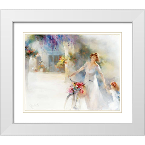 Going home White Modern Wood Framed Art Print with Double Matting by Haenraets, Willem