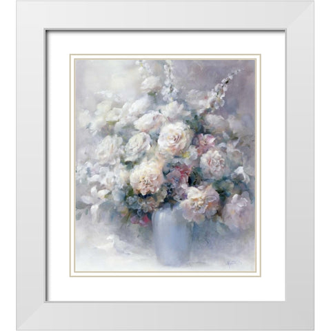 White bouquet White Modern Wood Framed Art Print with Double Matting by Haenraets, Willem