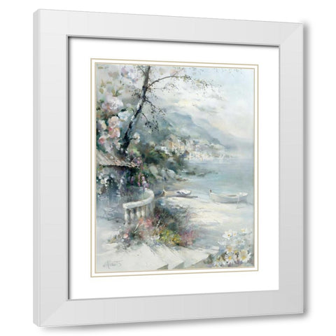 Bayside I White Modern Wood Framed Art Print with Double Matting by Haenraets, Willem