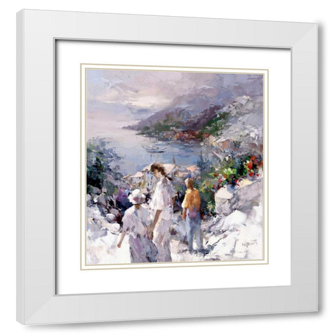An unforgetable view White Modern Wood Framed Art Print with Double Matting by Haenraets, Willem