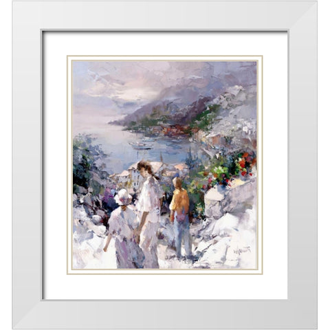 An unforgetable view White Modern Wood Framed Art Print with Double Matting by Haenraets, Willem