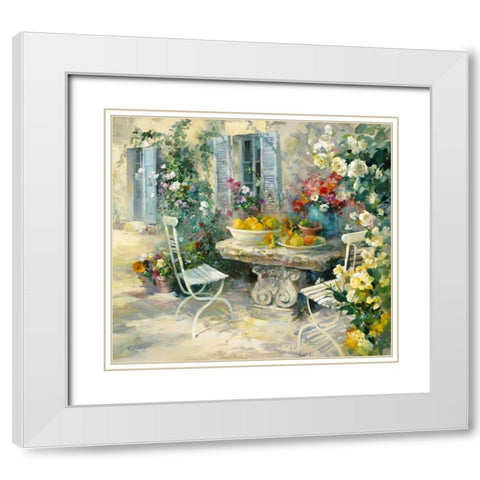 Ydillic garden White Modern Wood Framed Art Print with Double Matting by Haenraets, Willem