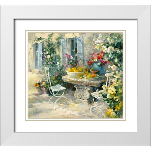 Ydillic garden White Modern Wood Framed Art Print with Double Matting by Haenraets, Willem