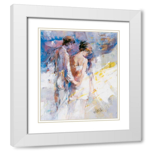 My love I White Modern Wood Framed Art Print with Double Matting by Haenraets, Willem