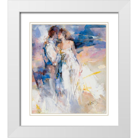My love II White Modern Wood Framed Art Print with Double Matting by Haenraets, Willem
