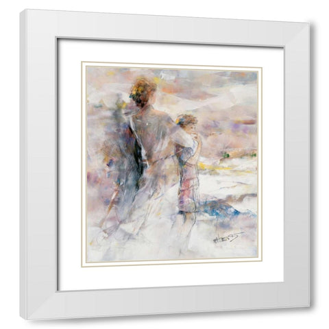 My boy White Modern Wood Framed Art Print with Double Matting by Haenraets, Willem