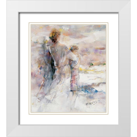 My boy White Modern Wood Framed Art Print with Double Matting by Haenraets, Willem
