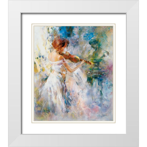 Peace in playing White Modern Wood Framed Art Print with Double Matting by Haenraets, Willem