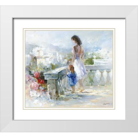 Breathtaking view White Modern Wood Framed Art Print with Double Matting by Haenraets, Willem
