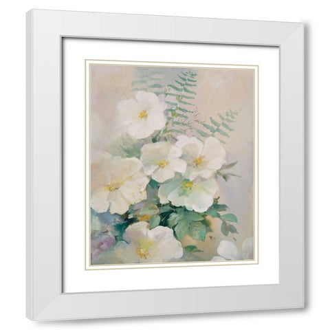 Shiny II White Modern Wood Framed Art Print with Double Matting by Haenraets, Willem