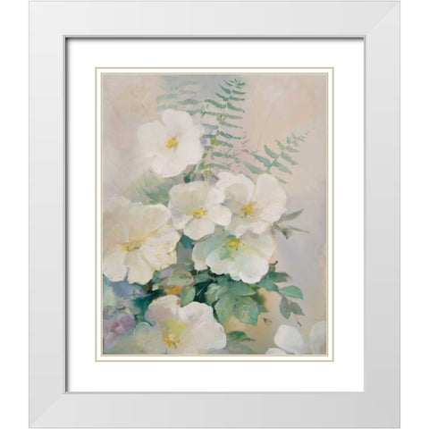 Shiny II White Modern Wood Framed Art Print with Double Matting by Haenraets, Willem