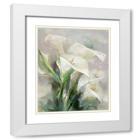 Shiny IV White Modern Wood Framed Art Print with Double Matting by Haenraets, Willem