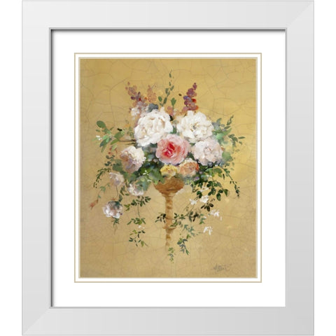 Shiny V White Modern Wood Framed Art Print with Double Matting by Haenraets, Willem