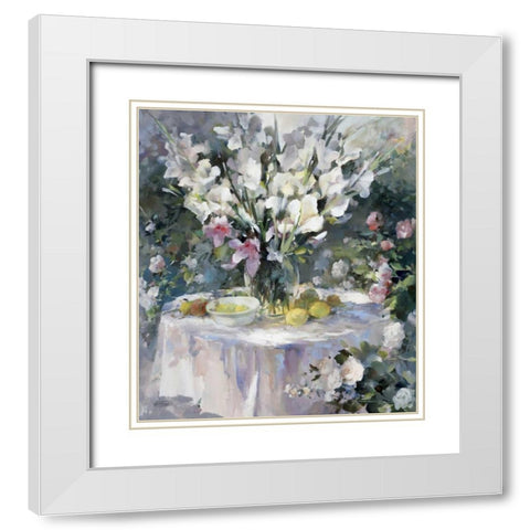 Shera White Modern Wood Framed Art Print with Double Matting by Haenraets, Willem