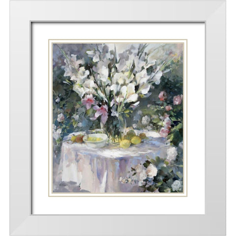 Shera White Modern Wood Framed Art Print with Double Matting by Haenraets, Willem